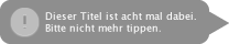 Dieser Titel war acht mal dabei. Bitte nicht mehr tippen.